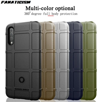 شراء 500 قطعة درع وعرة للصدمات الحال بالنسبة لسامسونج A50s A50 درع العسكرية غطاء حماية لمجرة A40s A40 A31 سيليكون