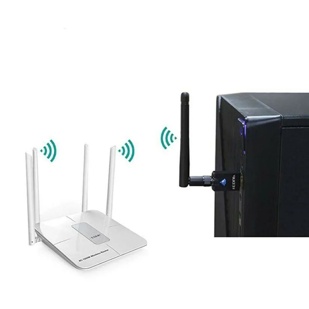 EDUP 600 Мбит/с USB 2,0 Беспроводной адаптер Wi-Fi 2,4 ГГц/5 ГГц Dual Band Беспроводной Wi-Fi, Ethernet адаптер Сетевая карта USB адаптер