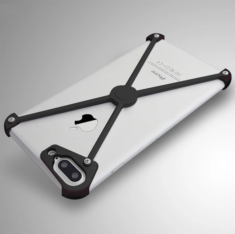 Роскошный Алюминиевый металлический бампер чехол для iPhone 8 7 6 6s/Plus ультратонкий противоударный чехол для телефона Apple iPhone 7 8/Plus бампер
