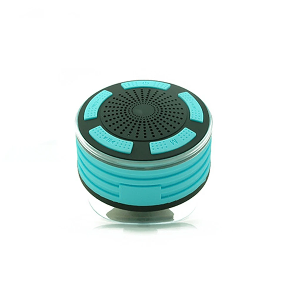 light blue Водонепроницаемый Bluetooth беспроводной стерео для душа радио Музыкальный плеер Громкая связь колонки Портативный Красочный светильник аудио аксессуары - Цвет: light blue
