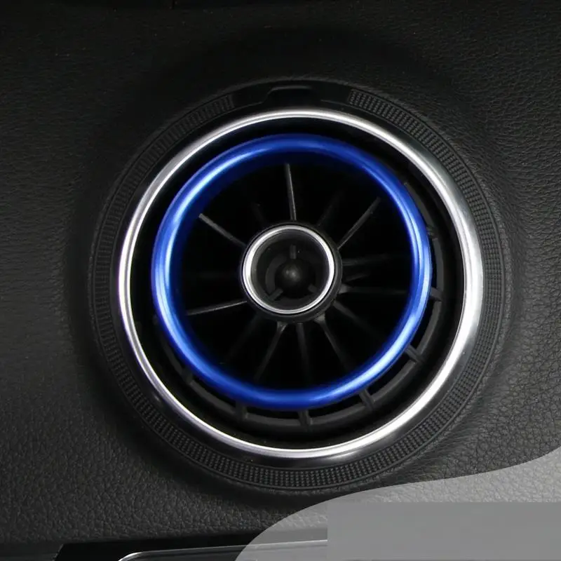 Выход рулевого колеса кондиционер интерьер Авто модифицированный Automovil яркие блестки стикер полосы протектор 18 19 для Audi A3 - Название цвета: Version G