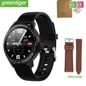 

Greentiger L9 IP68 Waterproof men Smartwatch smart watch ECG+PPG Heart Rate Blood Pressure oxygen Monitor Bluetooth VS L8 Q8 Q9
