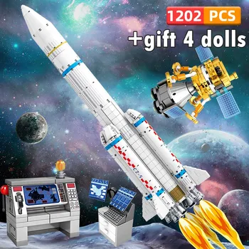 

Technic Aerospace Rocket Building Blocks Collection Architecture Launch Aerospace Spaceship Carrier Bricks Toys for Children