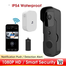 YUNZE – sonnette vidéo intelligente, étanche IP54, caméra, interphone visuel sans fil, Vision nocturne, IP WiFi, sécurité de la maison