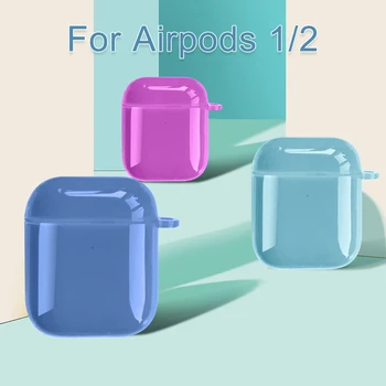 

Color Soft Case For Apple Airpods 1 2 Protective Waterproof Break Proof Bluetooth Wireless Earphone Charging TPU Bags