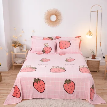 

LREA плед pink strawberry bear print coral fleece blanket adult travel throw winter decorations for home