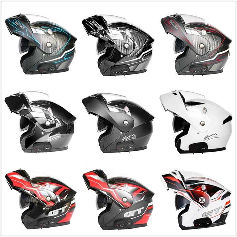 Men Women Bluetooth Motorcycle Helmet Flip Up Waterproof Longer Endurance Double Scratch Proof Anti Fog Visors Men Women Bluetooth Motorcycle Helmet Flip Up Waterproof Longer Endurance Double Scratch Proof Anti Fog Visors