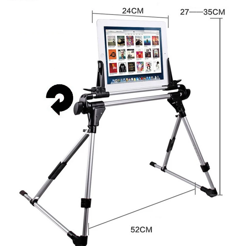 Foldable iPad Stand Holder Tablet Mount Bed for iPad Android & Windows Universal Tablets 5