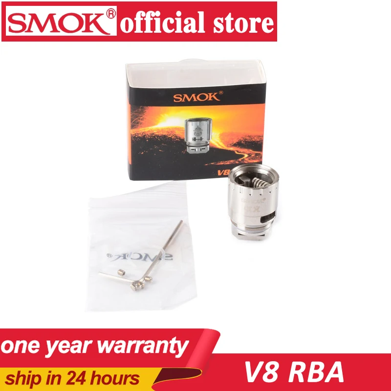 

Smok V8 RBA Patented Fused V8 RBA 0.28ohm Clapton Dual Coil 0.28ohm 50W-140W Smok V8 RBA Coil