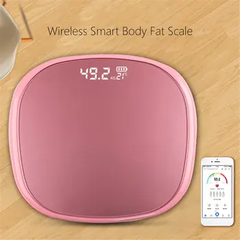 

Wireless Smart Body Fat Scale Electronic Human Body Weight Scale LED Display Household Night View Large Screen USB Charging
