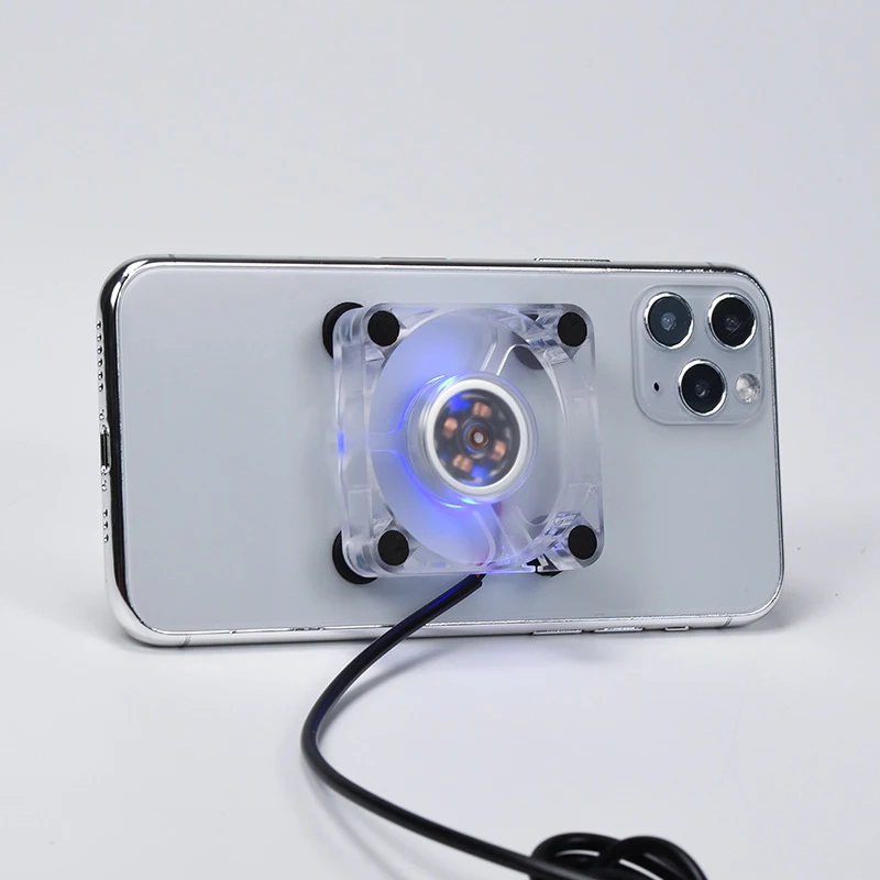 Mini Mobile Phone Cooling Fan Silicone Suction Cup Bottom USB Charging Cooling Pad Artifact Gaming Shooter Mute Radiator mini portable fan phone cooler mobile radiator cell phone fan mobile heat dissipation plate