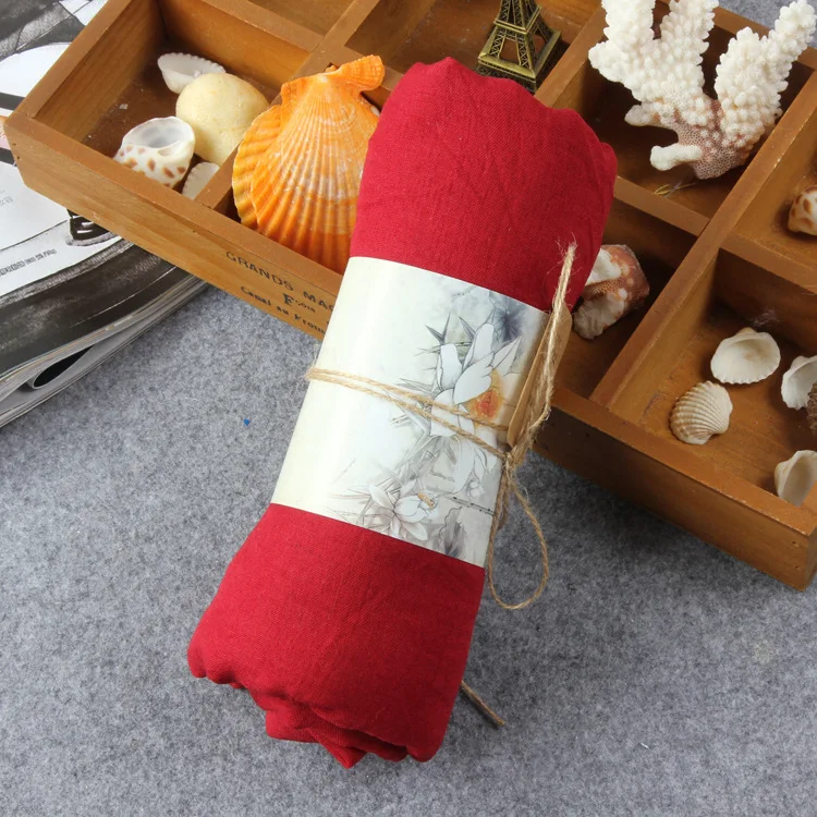 New 10pcs/lot Women& Men Wholesale Scarf Fashion Solid Plain Linen Cotton Shawl Scarf Beach Wrap Hijab Accessories