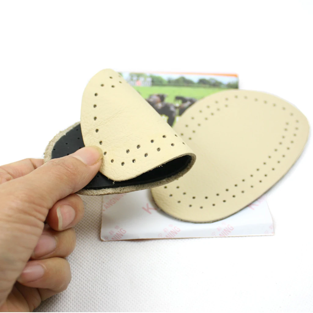 Anti-Slip Sponge Forefoot Cushion Half Insoles Artificial Leather High Heel Massage Shoe Pads