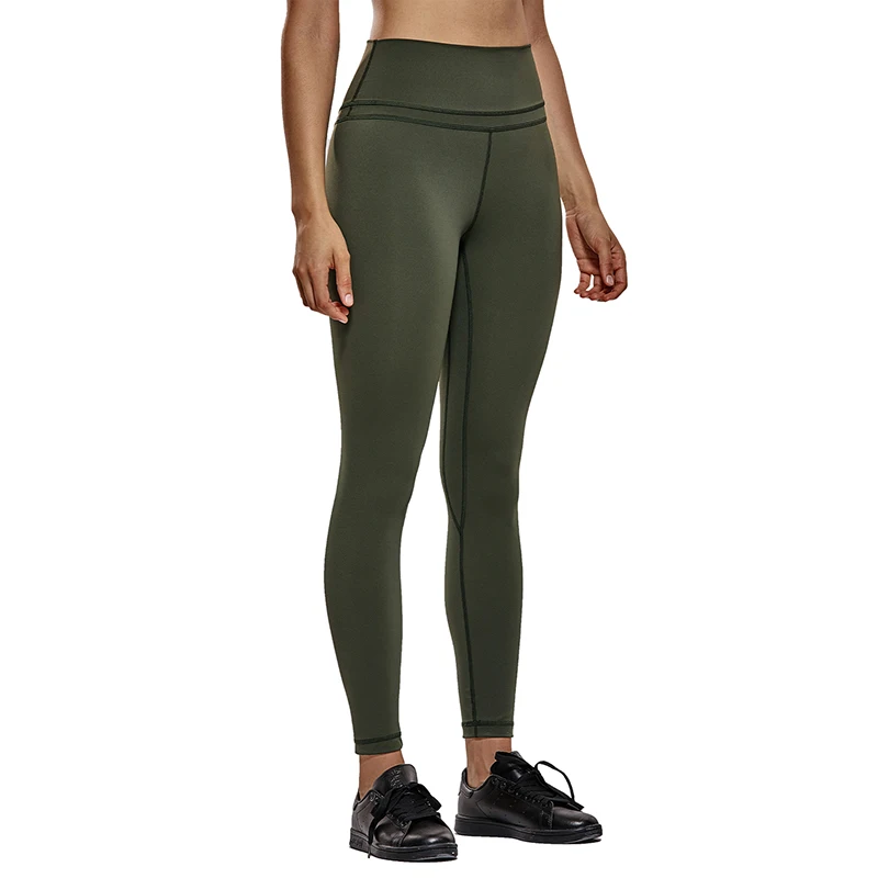 CRZ Йога женские Леггинсы для йоги Naked Feeling I с высокой талией облегающие для тренировок брюки-25 дюймов - Цвет: Dark Olive06