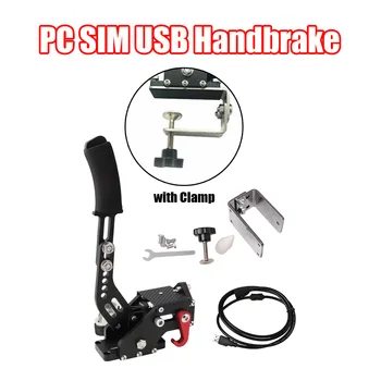 

PC USB Handbrake SIM 14bit Hall Sensor Non-touch Switch Non-contact plus Hall Sensor for Racing Games Dirt Rally with Clamp