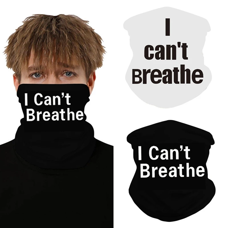 

I CAN'T BREATHE George Floyd Motorcycle Balaclava Neck Tube Head Scarf Bandana Neck Gaiter Half Face Mask