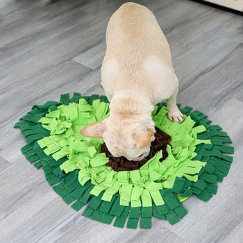 

Pet Felt Cloth Leak Food Anti Choking Bowl Mat Dogs Cats Snuffle Bowl Mat Costing Energy Slowing Feeding Intelligence Mat Tool
