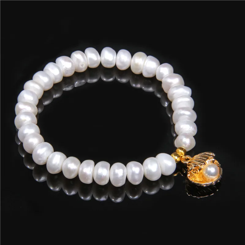 

2019 Boho Shell & Freshwater Pearl Bracelet Bangle Seashell Cowry Shell Conch Charm Bracelet for Women Jewelry Yoga Mala Beach