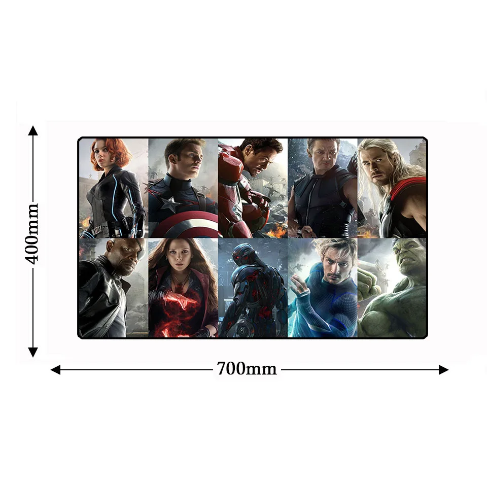 4 Блокирующий край Противоскользящий большой игровой Avengerse компьютер 70*40 см Коврик для мыши и клавиатура Infinity War ноутбук Настольный коврик для мыши коврик для мышки - Цвет: 4