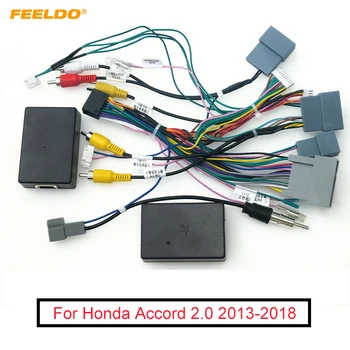 

FEELDO Car Stereo Audio 16PIN Android Power Cable Adapter With Canbus Box For Honda Accord 2014-2018 Power Cable Wiring Harness