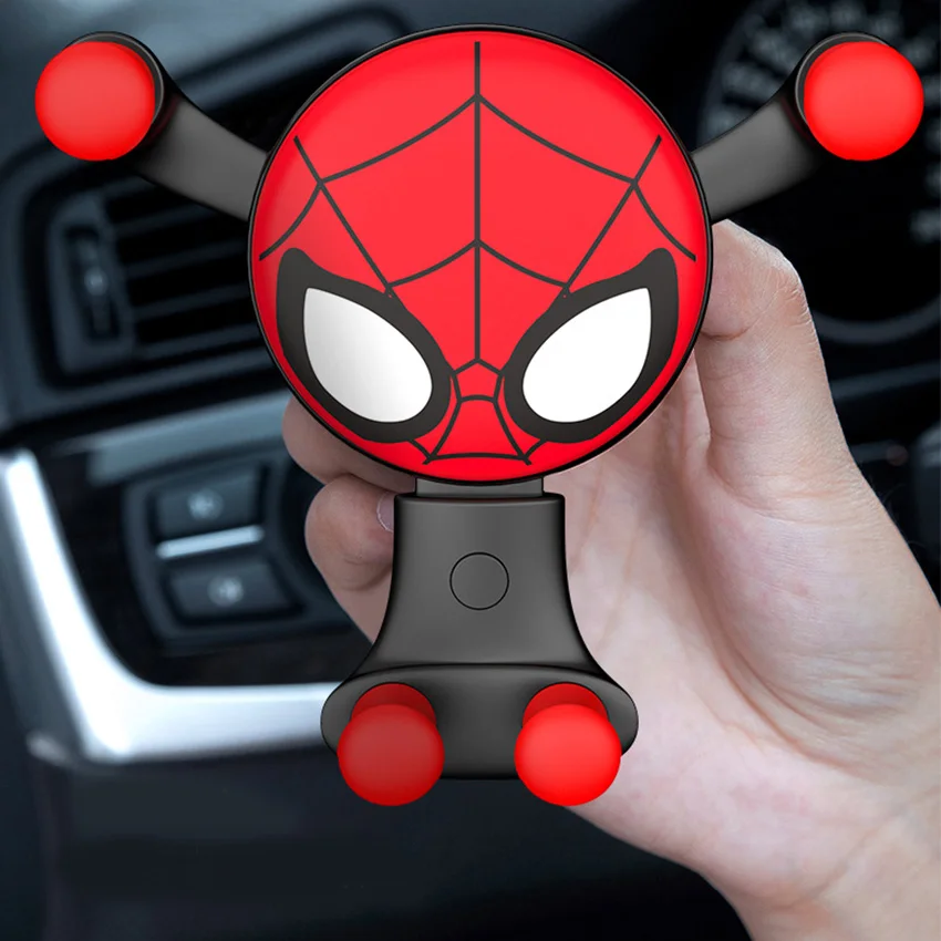 Железный человек Мститель Скоба-держатель автомобиля вентиляционное отверстие клип крепление Стенд мультфильм Marvel держатель для навигатора для iPhone Xiomi OPPO Huawe
