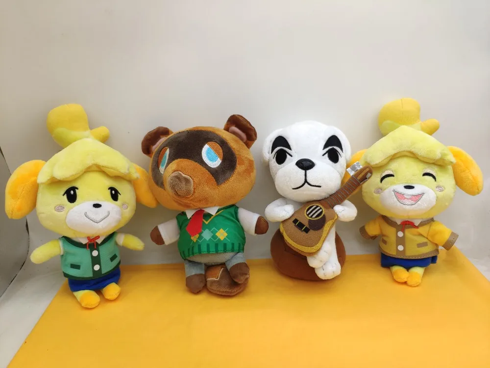 Set of 4 new 2020 Animal Crossing KK Plush Toy Cartoon Figure Doll Soft