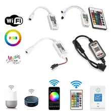Controle mágico led bluetooth, sem fio, dc5v 12v 24v bluetooth wifi rgb/rgbw ir rf controle para casa 5050 ws2811 ws2812b pixel led tira,