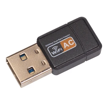 

USB WiFi Adapter 2.4GHz 5GHz 600Mbps Dual Band WiFi Antenna Mini Wireless Computer Network Card Receiver