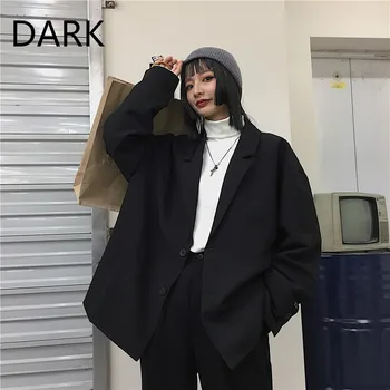 

Spring 2020 New Korean Ins Dark Bf Wind Retro Simple Solid Color Blazer Jacket Men And Women Tide