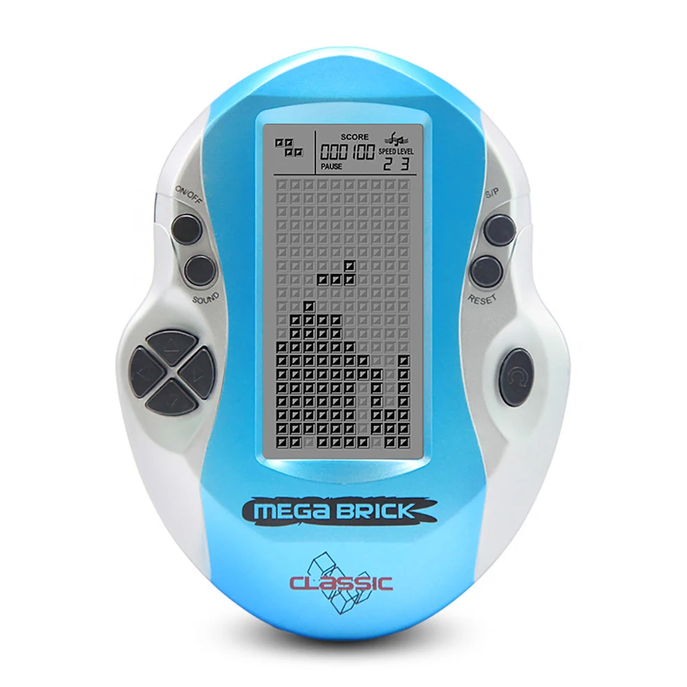 Docooler карманная консоль портативная игровая консоль 3in lcd Мини Портативный кирпичный игровой плеер со встроенными 26 играми - Цвет: Синий