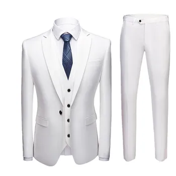 

Novel Groom Wedding Marriage Party Banquet Blazer Sets Classical Men's Evening Prom Dancing Three-piece Suit Presenter Clothing