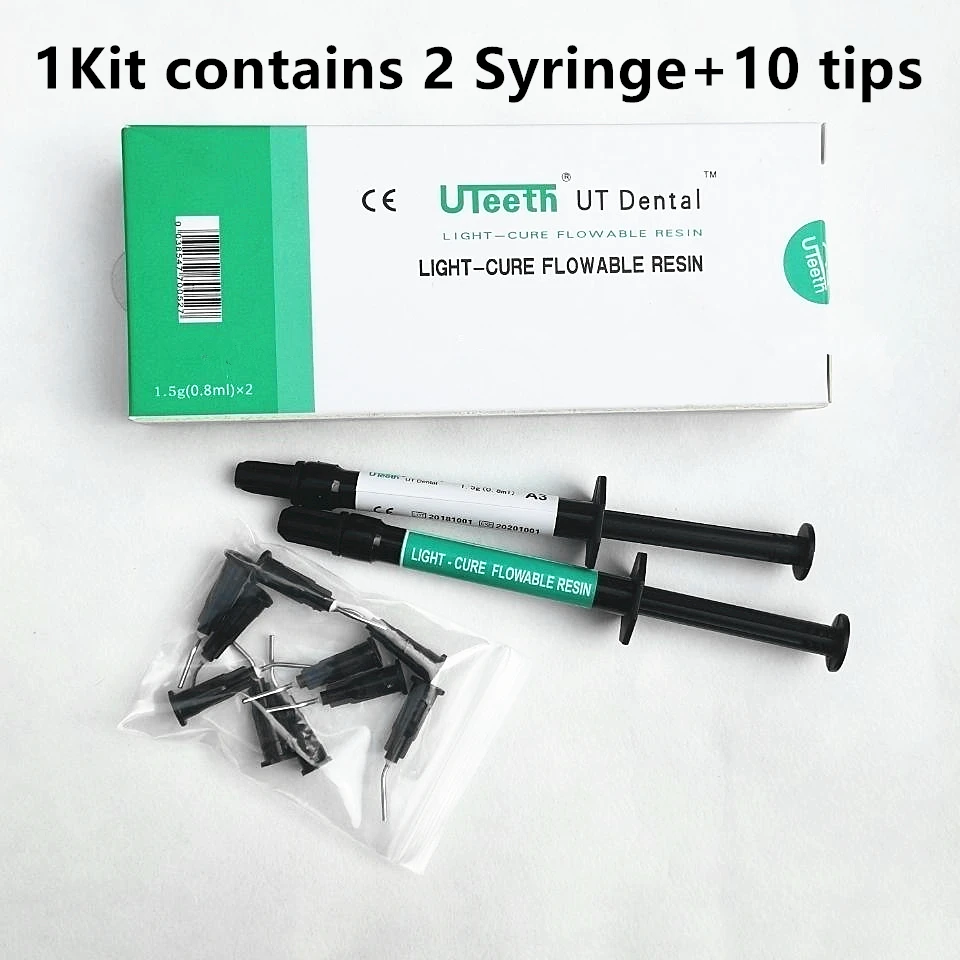 Ut Dental Flowable Composite Flow Resin Light Cure 2 Syringe Kit A3