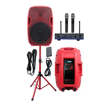 

STARAUDIO 3500W 15" Powered Active PA Speaker Stage DJ Stand Wired Mic 2CH UHF Handheld Wireless Microphone System SSRM-15