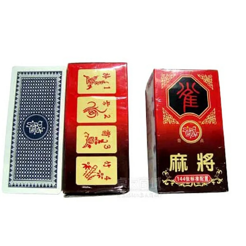 Paper portable Mini Mahjong Playing Cards game 148 cards & 2 dice Chinese Traditional mahjong Board | Спорт и развлечения