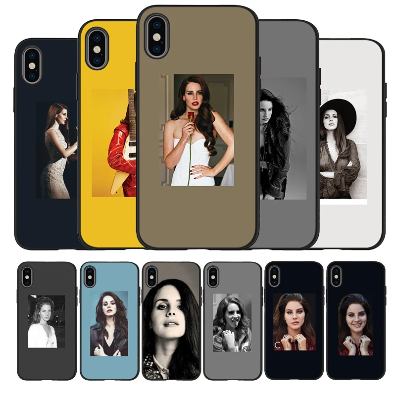 Lana Del Rey black Silicone Phone Case For iPhone 12 XR XS Max 5 5S SE