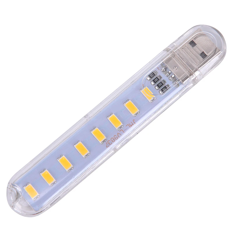 รูปสินค้า Mini USB พกพา โคมไฟ LED อ่านหนังสือ 8 ดวง