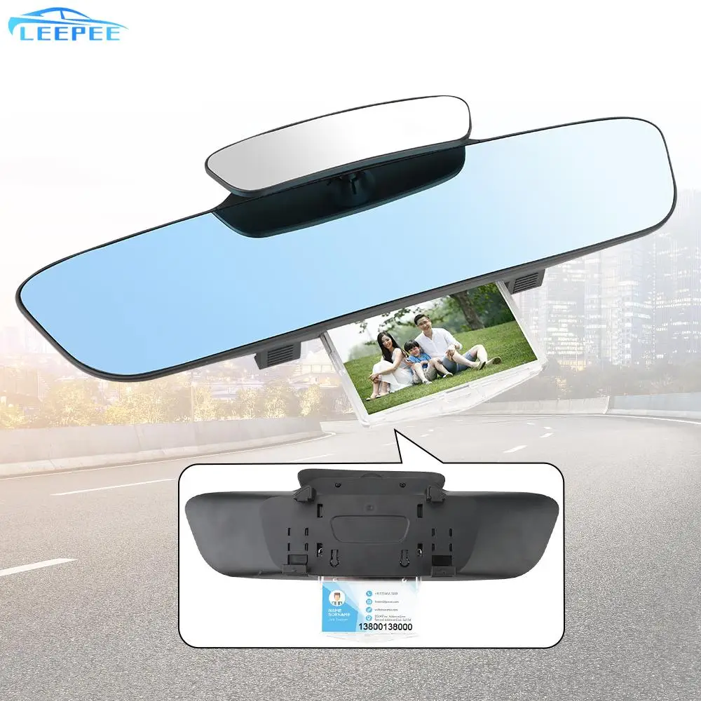 Car Rear Rearview Mirror Rear View Stop Sign Photo Frame Double Lens