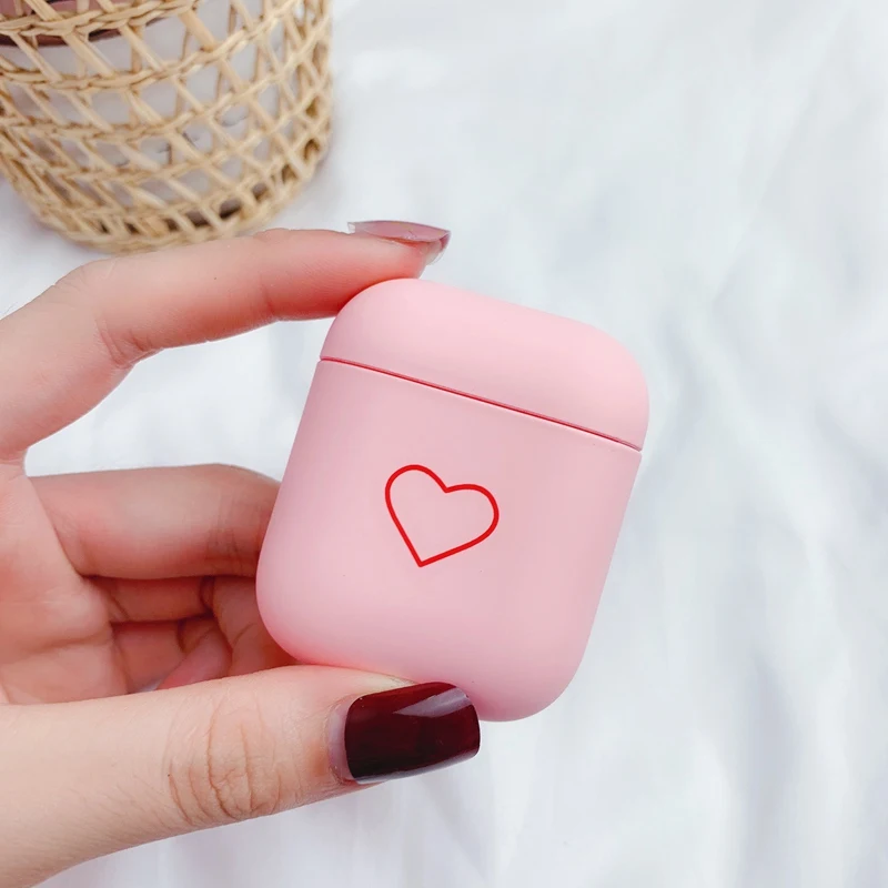 YBD чехол с мраморным рисунком для AirPods защитный чехол для Apple Airpods Air Pods чехол Coque Funda для Airpod аксессуары - Цвет: heart pink