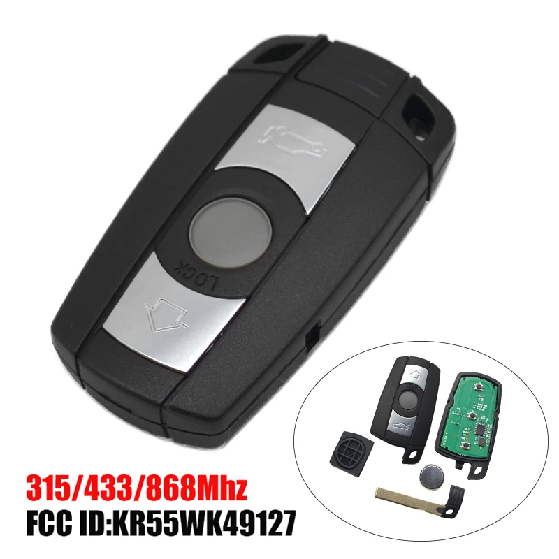 B0060 умный дистанционный ключ 433/315/868 МГц 3 кнопки KR55WK49127 ID46 для BMW CAS3 + 1 5 7 серии |