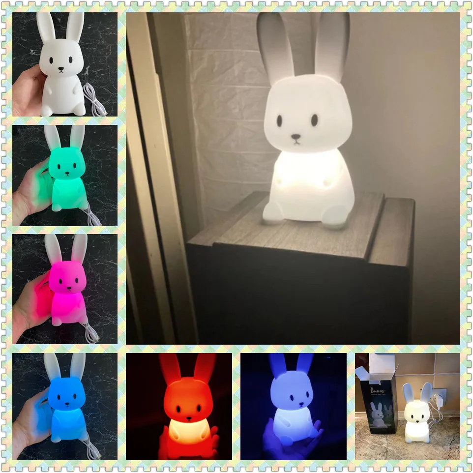Cute Rabbit LED Night Light Lamp