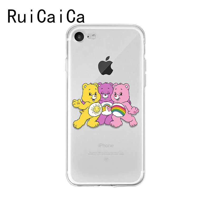 Ruicaica розовый Care Bears рисунком в виде радуги покупателей качество чехол для телефона чехол для iPhone 6S, 6 plus, 7, 7 plus, 8, 8 Plus, X Xs Макс 5 5S XR 10