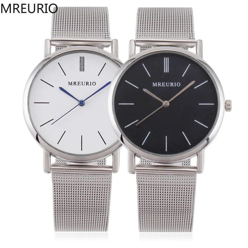 

MREURIO Women and Men's Quartz Watches Metallic Simple Geneva Milan Mesh Band Fashion Ultra-thin Large Dial Watch Luxury Gifts