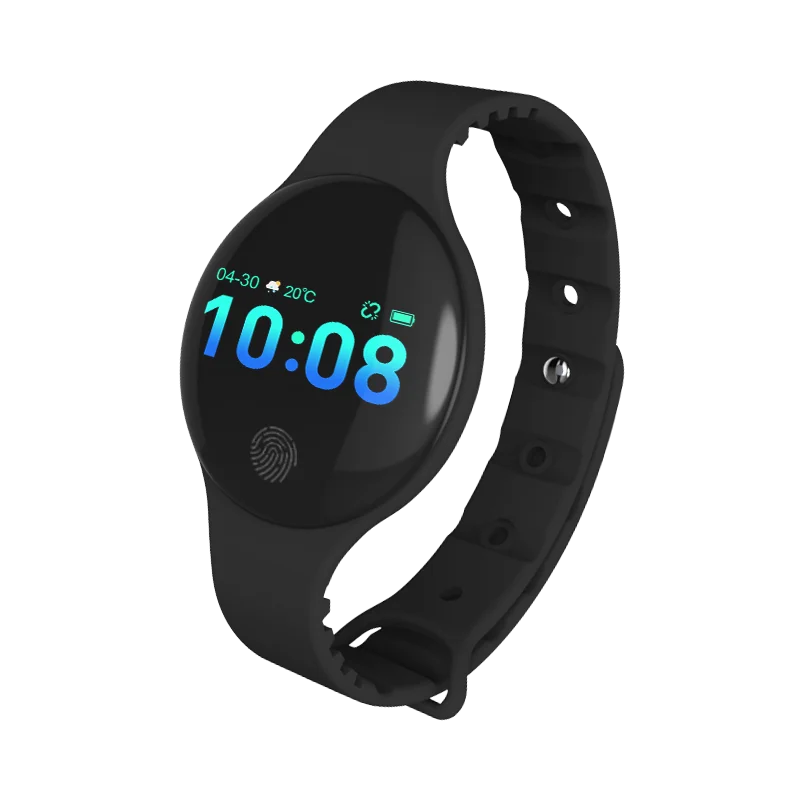 Смарт-часы для фитнеса, Bluetooth, умный Браслет, силиконовый спортивный браслет для здоровья, браслет, шагомер, умные часы для женщин, мужчин, детей - Цвет: Black