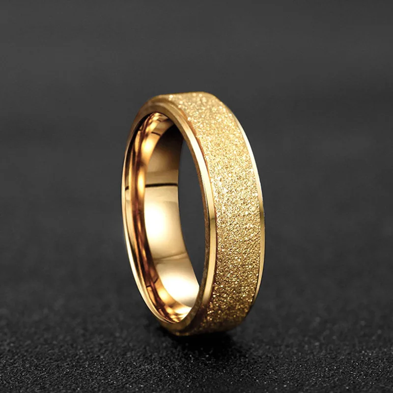 Новая мода тусклый польский золотой цвет Роскошные обручальные кольца для женщин вечерние кольца для клуба обручальное кольцо из нержавеющей стали ювелирные изделия подарок