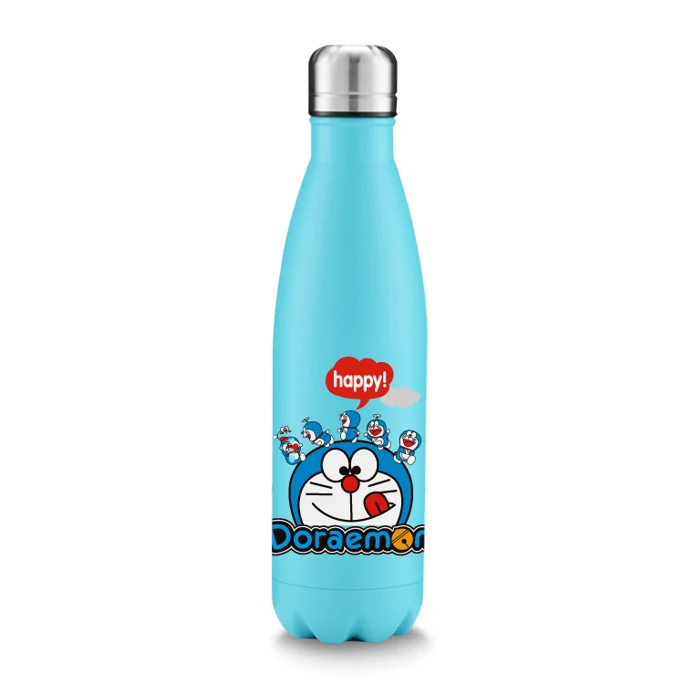 Креативная термос переносной унисекс из нержавеющей стали DORAEMON для студентов, модная кружка с ремнем