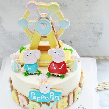 

New 3Pcs/Set 3D Ferris Wheel Cookie Cutter Fondant Cake Baking Tool Mold Cake Decor Embossed Molds Baking Pastry Mold