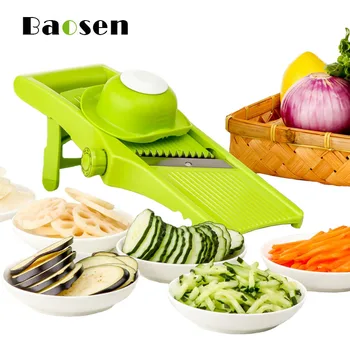 

Baosen Multifunctional Vegetable Cutter Adjustable Mandoline Slicer Stainless Steel Vegetable Julienner Grater Lemon Slicers