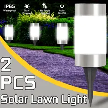 2 шт. солнечные садовые фонари Уличные солнечные тропинки для наружного ландшафтного газона лампа внутренний двор дорожка подъездная дорога