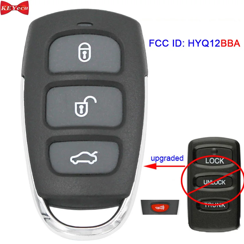 KEYECU для Mitsubishi Eclipse Galant Lancer обновленный дистанционный ключ Fob FCC ID: HYQ12BBA 314 МГц 3 +