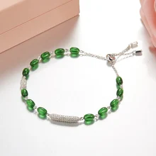 Monaco классический дизайн 925 серебряный браслет «Конфета» 3A кубический цирконий 3 цвета браслеты с драгоценными камнями для красоты женщин